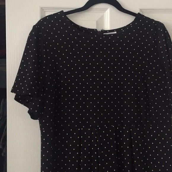 Black Polka Dotted Maternity Dress - Picture 2 of 2